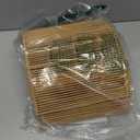 Boho Lamp Shades,Small Lamp Shades For Table Lamps,Wicker Drum Bell Lamp Shade for floor lamps,Vintage Rattan Lampshade for Hanging Lamp,Wall Sconce, Spider Fitter Replacement Floor Lamp Shade Large (13INCH)