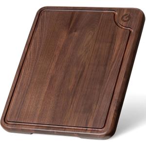 17"x13" Black Walnut Cutting Board, 1" Thick Wood Chopping Block