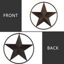 EBEI Metal Barn Star Circle Rustic Style Decorative 24" Vintage Texas Lone Star Dark Brown Western Home Wall Decor