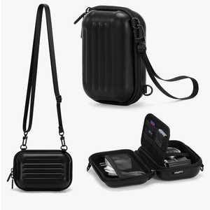 Cwatcun Carrying & Protective Case for Digital Camera with 2 Carrying Ways, Hardshell Lightweight Small Camera Sling Case Compatible with KODAK PIXPRO/Canon PowerShot/Sony DSCW800 DSCW830