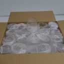 40 Pack Plastic Ribbed Wine Glasses, 14Oz Origami Disposable Wine Glasses Unbreakable Clear Plastic Cocktail Glasses Recyclable Shatterproof Reusable Wine Cups (14oz-Gold Rim 40pack)