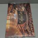 XLMDYYSW Vintage Coffee Sign Wall Art Kitchen Pictures Coffee Cup and Bean Canvas Prints Rustic Family Cafe Bar Painting for Dining Room Home Decor Framed (Black, 12L x 18W)