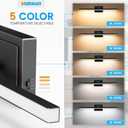 VOLISUN Modern Bathroom Vanity Light 24 inch, Rotatable, 14W Dimmable 5CCT Led Bathroom Light Fixture Over Mirror, Black Bar Vanity Light for Bathroom Mirror Restroom-ETL Certificated