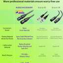 Short XLR Cables 3.3ft 2 Pack, Gold Plated 3-Pin Connectors from Rean-Neutrik Sub Brand, Kevlar-Reinforced Nylon Braided & OFC Shielded XLR Male to Female Balanced Microphone Cord for Mixer, Amp, DAC