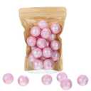 Demissle 20 Pcs 0.53 oz Bath Bombs Bath Fizzies Mini Bath Balls for Women Relaxing Refreshing Bath Bombs Gift Set with Glitter for Bubble Spa(Pink
