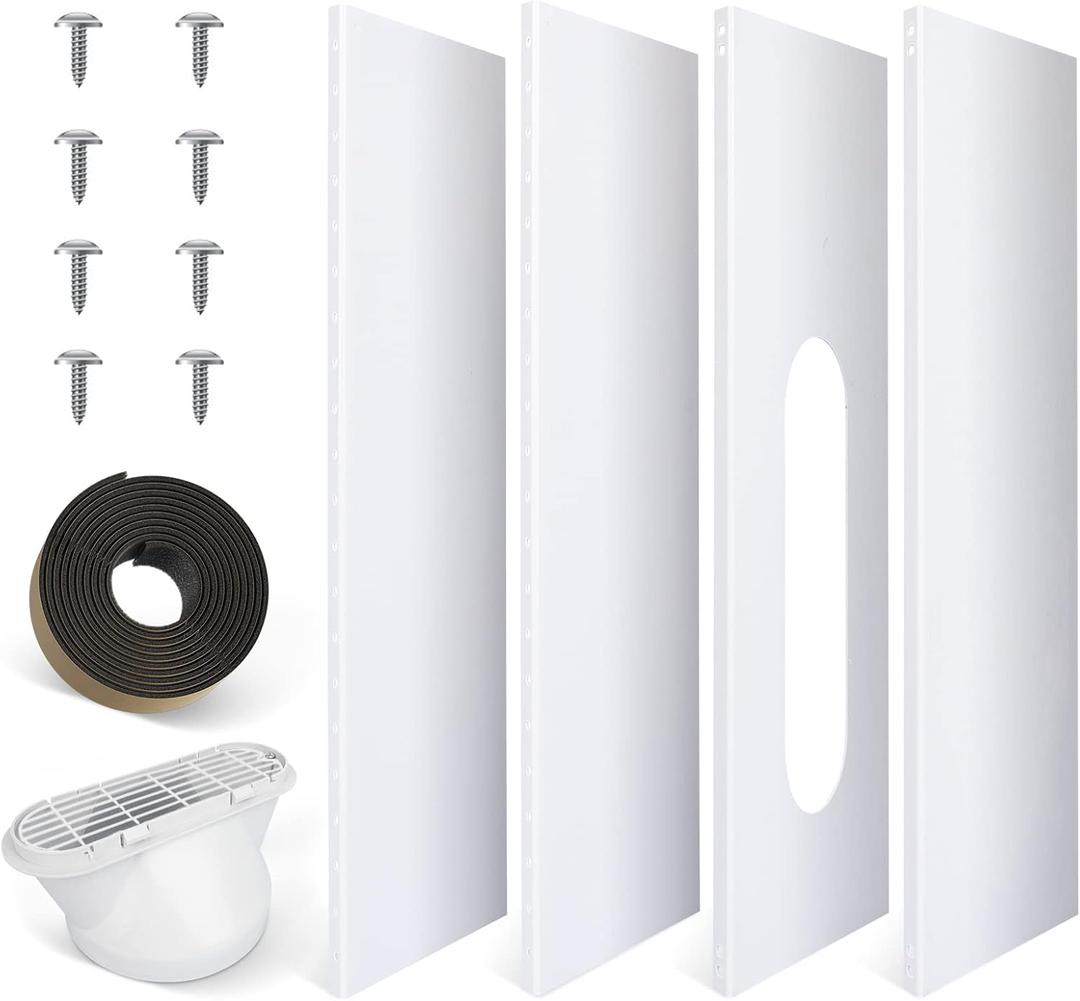 DuraComfort Portable AC Window Kit, Window Seal for AC Unit with 5.9 Inches(6") Diameter Coupler, Sliding Vent Kit for Air Conditioner Exhaust Hose, Up to 61.8 Inches