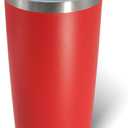 20oz Tumbler Bulk Stainless Steel Tumblers with Lid Vacuum Insulated Double Wall Travel Coffee Mug Powder Coated Tumbler Cup for Hot and Cold Drinks (Red, 1 pack)