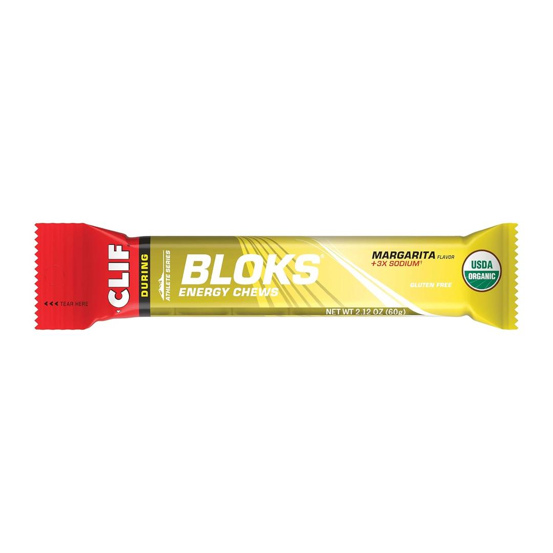 Clif Bar Margarita Shot Blocks w/ 3x Sodium - Box of 18 - Margarita, Box of 18