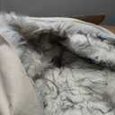 ORINOVA White and Grey Area Rugs 9x12 Living Room Large Washable Faux Fur Rugs for Bedroom Nursery Shaggy Sheepskin Fur Rectangle Rug