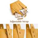 S-ZONE Leather Mini Crossbody Tote Bag Satchel Top-Handle Handbags Shoulder Purses with Adjustable Handle Strap