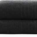 Casa Platino Bath Sheet Set, 2 Pack 36"x 72" 100% Cotton Bath Sheets, Lightweight Black Bath Towels, Highly Absorbent, Quick Drying