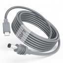 Starlink Mini Cable 10FT Starlink Mini USB C to DC Power Cable 18AWG PD 100W Input USB Type C to Barrel Power Cord 5.5 * 2.1mm Compatible with Power Bank 100W+ PD Source Waterproof Gray 10FT/3M