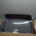 IRIS USA Cat Litter Box XX-Large Open Top with High Sided Walls Tall Scatter Shield Scoop Included Easy Clean Plastic Pan for Big Cats Kittens Multi-Cat Households 30" L x 20" W x 14" H Gray (Smoke)
