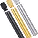 Metal Tube Airtight Aluminum Storage Waterproof Metal Container  Travel Friendly for Camping, Hiking, Home Organization, Portable Metal Airtight Tube (Black&Golden&Sliver)