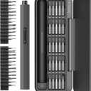 HOTO 25+24 Extra S2 Steel Bits Electric Precision Screwdriver Set, Magnetic Storage, Max. 3 N.M, 170 RPM, USB-C Rechargeable, Mini Electric Screwdriver for Phone, Laptop, Camera Repair