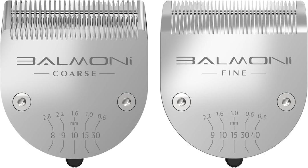 Professional Coarse + Fine 5-in-1 Clipper Blades (2-Pack) for 580 Series  Adjustable 0.62.8mm Detachable Metal Blades, Wahl Compatible, Steel Comb Ready