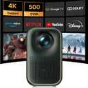 Google TV/NetflixFormovie Smart Projector with WiFi6 and Bluetooth, Netflix-Licensed Native 1080P Projector for Home Theater, Outdoor Movie Proyector, Auto Focus, Xming Page One Movie Projector