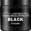 STARTSO WORLD Leather Recoloring Balm, Black Leather Repair Kit for Furniture, Leather Dye, Leather Color Restorer for Couches, Leather Couch Paint | Repair, Restore Faded & Scratched Leather