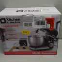 Kitchen in the box Stand Mixer,3.2Qt Small Electric Food Mixer,6 Speeds Portable Lightweight Kitchen Mixer for Daily Use with Egg Whisk,Dough Hook,Flat Beater (Black)