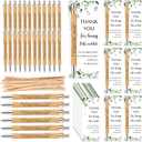 Yeaqee 72 Sets Employee Appreciation Gifts Bulk Thank You Gift Office Bamboo Pen with Inspirational Cards for Team Coworker Teacher Volunteer Nurse (Your Reminder)