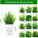Tigeen 24 Pots Small Fake Plants Mini Eucalyptus Potted Artificial Plants Greenery Eucalyptus Rosemary Gladiolus Magnolia Aloe Faux Plants for Home Indoor Room Decor (Stylish Style)