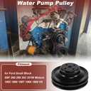 2 Groove Water Pump Pulley for Ford Small Block SBF 260