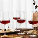 Red Wine Glasses Set of 4, Premium Crystal Wine Glasses Hand Blown,20 oz,Thin Rim,Long Stem,Perfect for Red or White,Daily Use,Unique Wedding Anniversary or Birthday Gift
