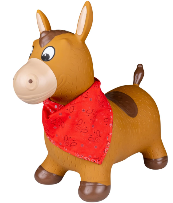 WADDLE Inflatable Animal Hopper  Kids, Toddler Toys, Bouncy Animal Hopper, Hopping Plush Toy, Indoor and Outdoor, Pump Included, Riding Toys for Boys and Girls Ages 2 and Up