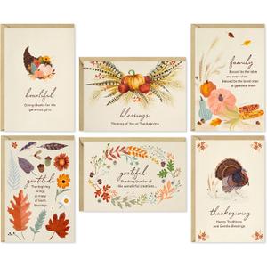 Hallmark Religious Thanksgiving Cards Assortment, Blessings (36 Assorted Cards with Envelopes)