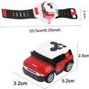 Mini New Watch Remote Control Car Halloween Toy, 2.4GHZ RC Racing,Red | Car Battle Watch Toys for Kids Boys Girls,LED Lights, USB Charging,Birthday Party