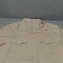 COOFANDY Men's Button Down Waffle Shirt Jacket Casual Long Sleeve Shacket Lightweight Overshirts with Flap Pockets, Large