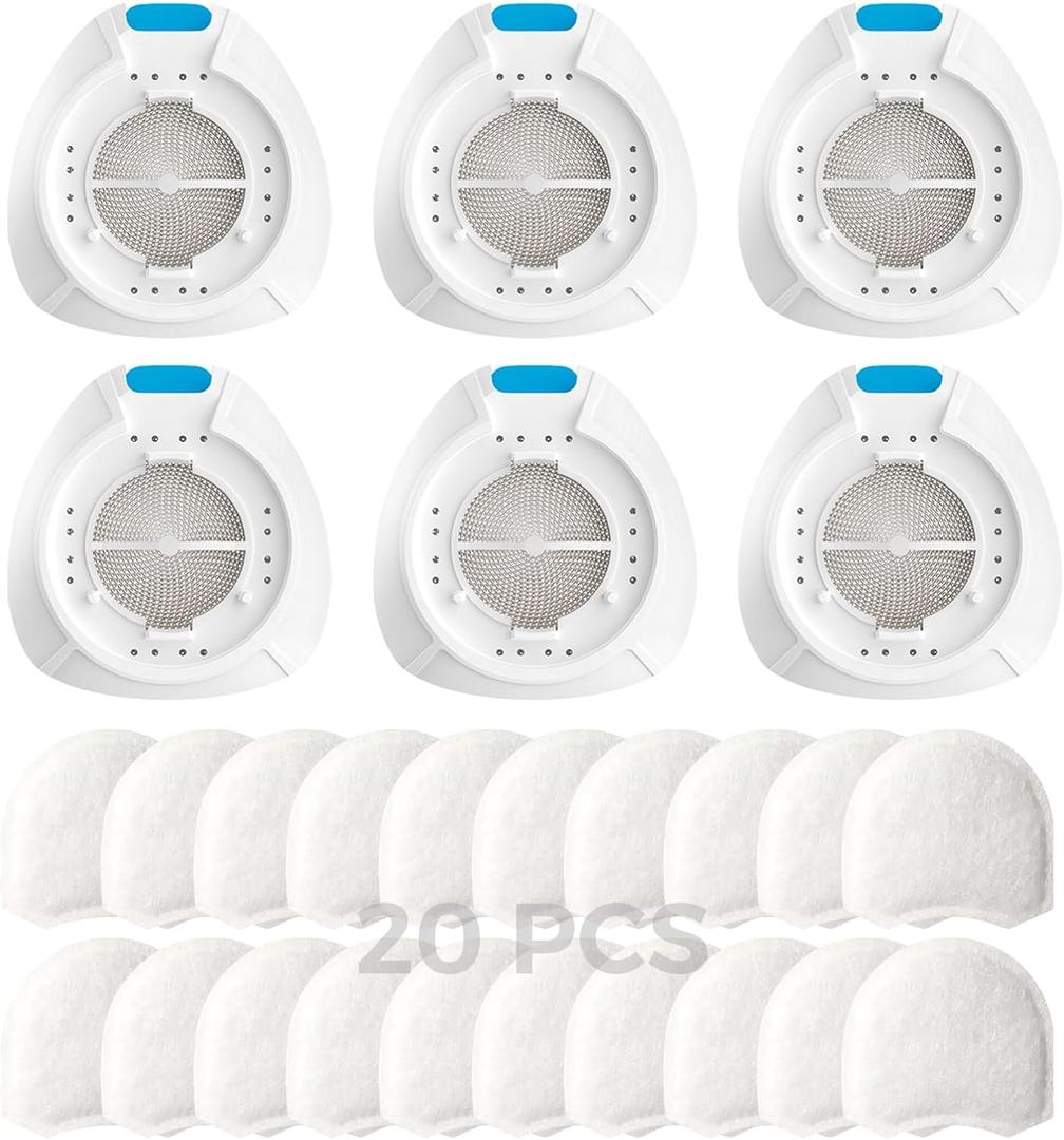 Replacement HME for HumidX F20 with Airmini Filters,FSA & HSA Eligible,6 Pack Replacement Cartridges & 20 Pack Filters Compatible with Airmini CPAP & AirFit,AirTouch F20 Full Face Mask,CPAP Supplies