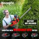 Cordless Hedge Trimmer Compatible with Milwaukee M18 Battery(Tool Only), 22-Inch Dual-Action Blade Electric Bush Trimmer, 5/8" Cutting Capacity Shrub Trimmer for Garden Yard Maintenance
