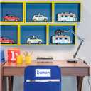 24 Pcs Chair Pockets for Classrooms 17 x 20 Inches Student Chair Bag Chairback with Name Tag for Keeping Student Book School Table Organized