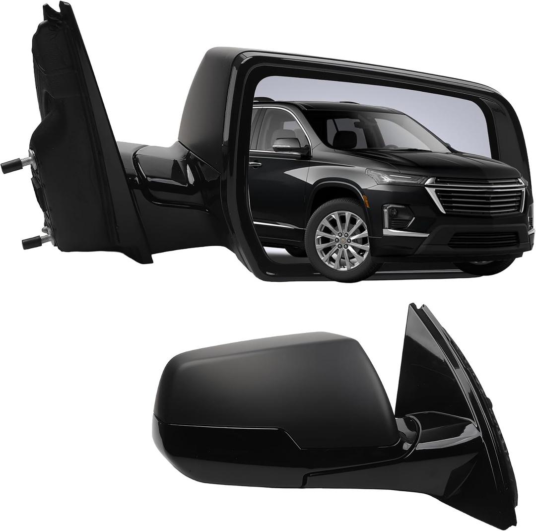 Dasbecan Side Rear View Mirror Compatible with 2018-2019 Chevy/Chevrolet Traverse Power Heated Door Rearview Mirror Passenger Right GM1321599 84498315-PFM(5pin)