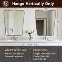 ANDY STAR Irregular 32"x40" Gold Mirrors for Bathroom Sink