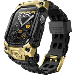 SUPCASE for Apple Watch 11/10 46mm Case with Band (Unicorn Beetle Ore), [Anti-Scratch] [Military-Grade Protection] Rugged Sport Men Bumper Case Cover with Adjustable Strap Band for iWatch 11/10 46mm, Gold