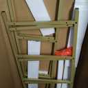 VECELO 6 Tier Corner Shelf 69 Inch Industrial Bookshelf with Metal Frame, Multipurpose Tall Plant Stand with Opening Display Shelves for Living Room, Bedroom, Home Office, Small Space, Gold
