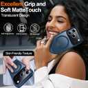 MOZOTER for iPhone 17 Pro Case with Kickstand,[Compatible with MagSafe] [12FT Military Grade Protection] Slim Translucent Matte Shockproof Phone Case,6.3",Blue