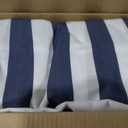 Yitecraft Outdoor Chaise Lounge Cushion, Olefin Waterproof & Fade Resistant, Patio Lounge Chair Cushion, Thick Lounger Pad with Removable Cove, 75 x 23 x 6 Inches, Stripe Blue and White
