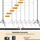 Hemmotop Photo Backdrop Stand, 10x7ft (WxH) Photography Background Stand for Photoshoot, Wedding, Birthday, Baby Shower Parties, Projector Screen, Decoration, Balloons
