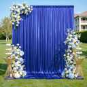 10x10ft Shimmer Royal Blue Sequin Backdrop Curtain for Parties, Thick Wrinkle Free Glitter Blue Photo Backdrop Drapes Curtains for Birthday Wedding Photography Background-2 Panels 5x10ft