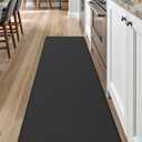 DEXI Kitchen Floor Mats Cushioned Anti Fatigue,17x59, Standing Runner Rug Waterproof, Comfort Memory Foam Padded for Front Sink Laundry, Black