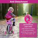 DDJKCZ Training Wheels for Kids Bicycle,Flash Mute Big Wheel Compatible for 12 14 16 18 20 inch Single Speed Bike (Bright Rose)