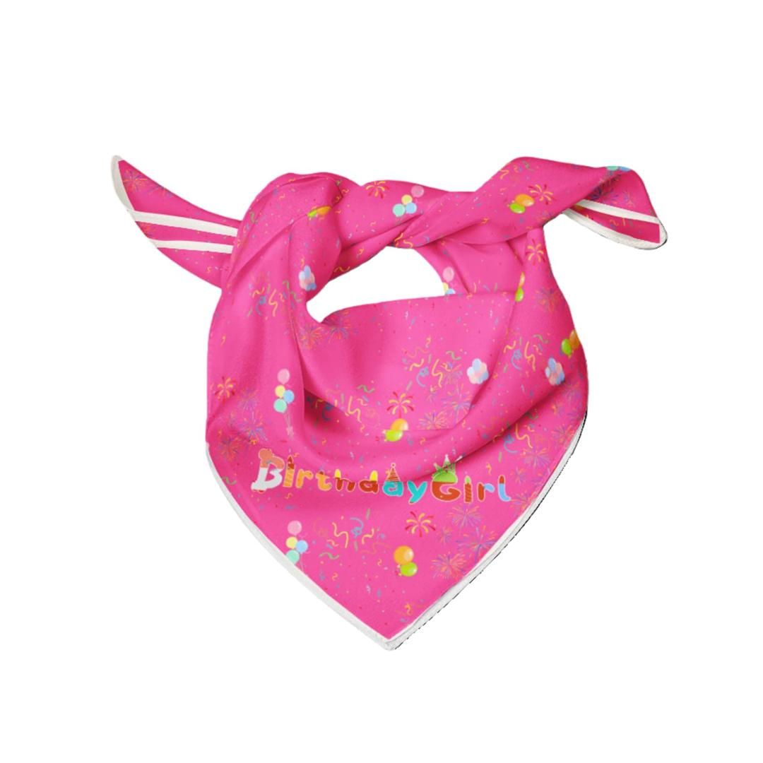 PAPIAMEN Birthday Dog Bandanas Girl,Pink Reflective Dogs Scarfs for Birthday Party Decorations Supplies for Dogs Pet Accessories,Cat Dogs Triangle Pet Scarves for Large Dogs Outfit,L