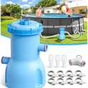 Standard Series Above Ground Pool Filter Pump - 800 GPH Flow Rate | Rapid Circulation & Micro-Debris Filtration, Pool Cartridge Filter Pump System - Keep Water Crystal Clean & Clear-Sky Blue