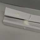 Cordless Light Filtering Mini Blind - 36 Inch Width, 64 Inch Length, 1" Slat Size - Pearl White - Cordless GII Morningstar Horizontal Windows Blinds for Interior by Achim Home Decor