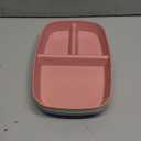 Divided Plates 10.5 Inch for Adults, Portion Control Bariatric Plate, Wheat Straw Plates with 3 Compartments, Unbreakable Reusable Portion Control Plates, BPA Free(4PCS) (INS Series-4PACK)