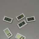Frienda 6 Pieces Mini Digital Clock Small Digital Clock Stick on Battery Operated Self Adhesive Bracket for Car Dashboard Fridge (White)