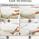 Couch Covers for 2 Cushion Sofa Pet Friendly Couch Cushion Covers Universal Sofa Covers Washable Stretch Slipcovers for Sectional Sofa (Texture Ivory White,Large Double Seat Cover)